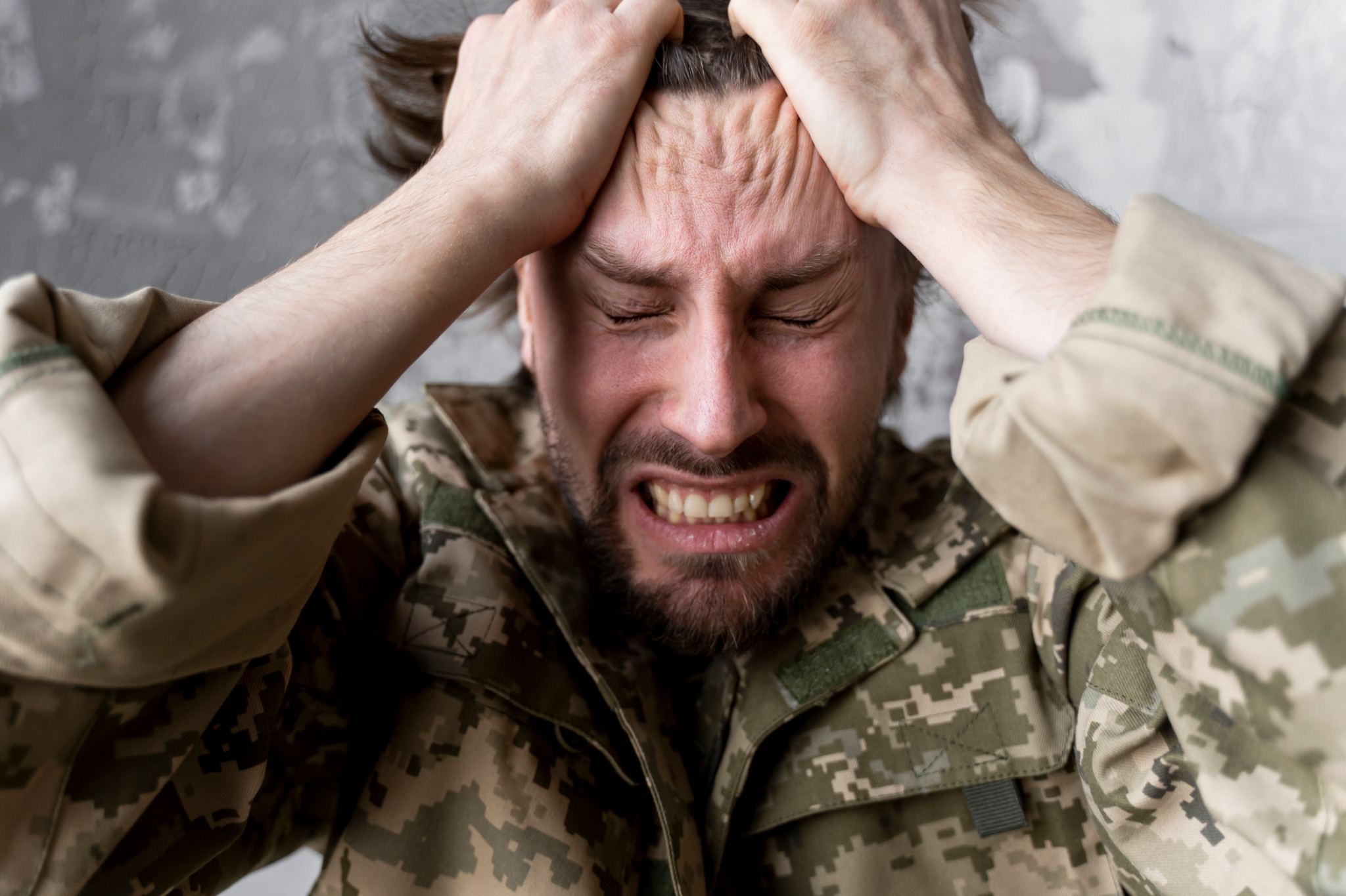 Soldat mit PTSD
